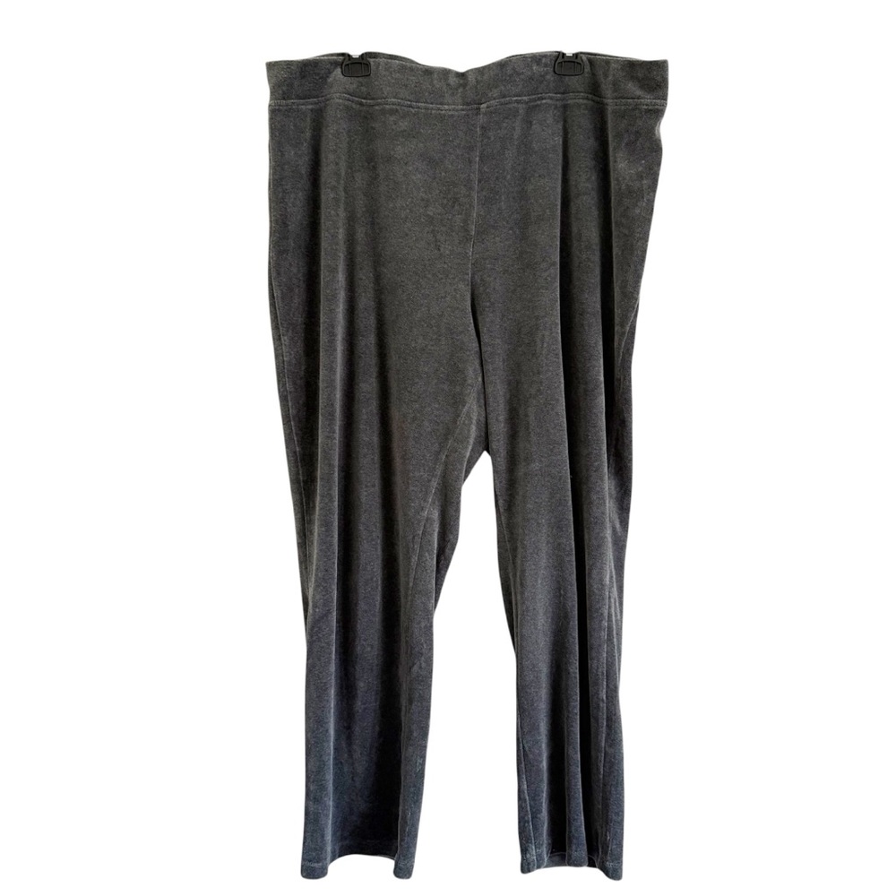 Coldwater Creek Charcoal Gray (Grey) Velour Sweatpants Women’s Size 2X